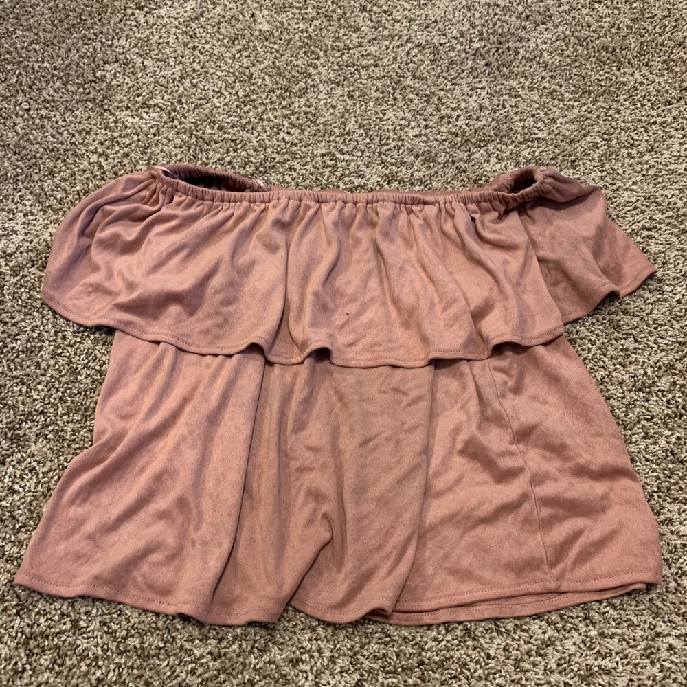 Cute Pink Off The Shoulder Shirt